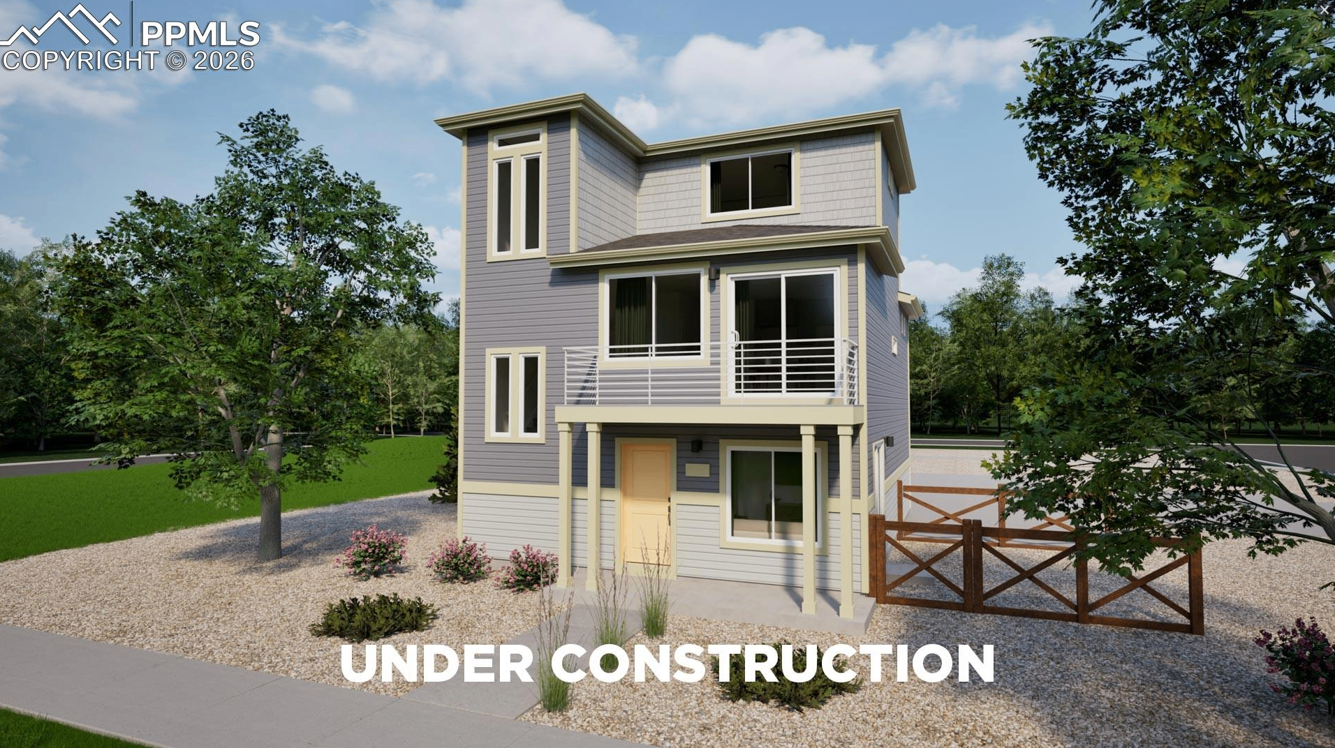 New construction home exterior